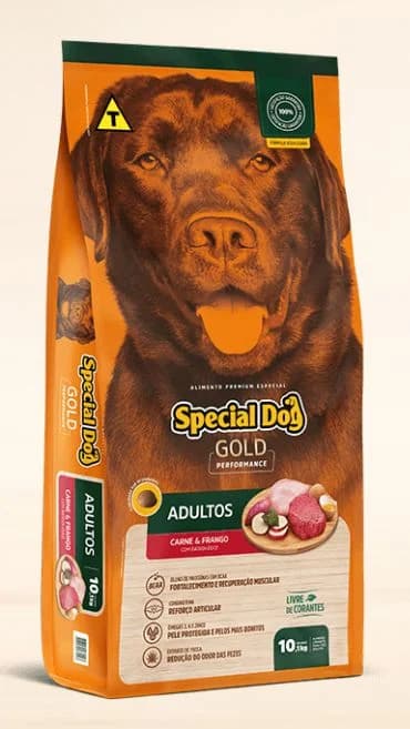 Ração Special Dog Gold Performance Cães Adultos Carne e Frango 20 kg