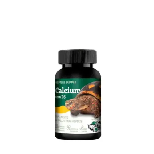 Cálcio Sem D3 Terrestre Para Repteis Iguana Pogona Jabuti 100 g