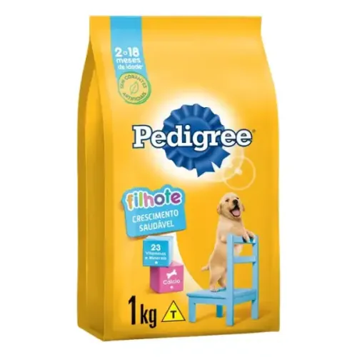 Pedigree Cães Filhotes Raças Médias e Grandes 1 kg