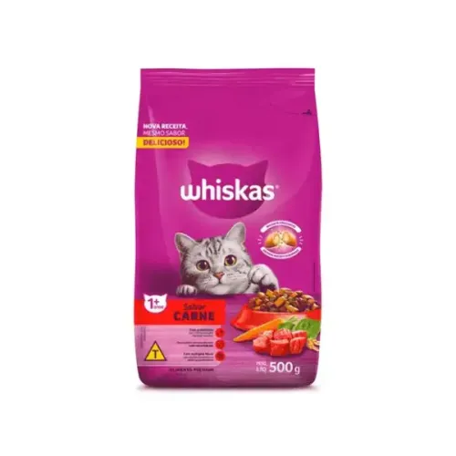 Whiskas Gatos Adultos Carne 500 g