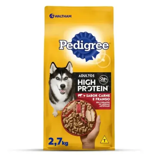 Pedigree High Protein para Cães Adultos Carne e Frango 2,7kg