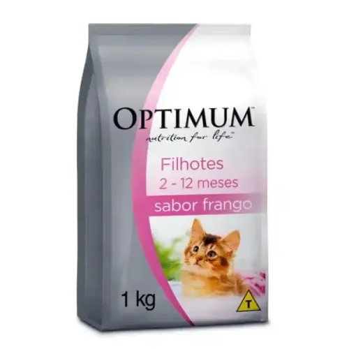Optimum para Gatos Filhotes 2 à 12 meses Frango 1 kg