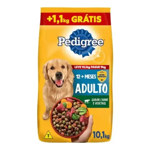 Pedigree Cães Adultos Raças Médias e Grandes Carne e Vegetais