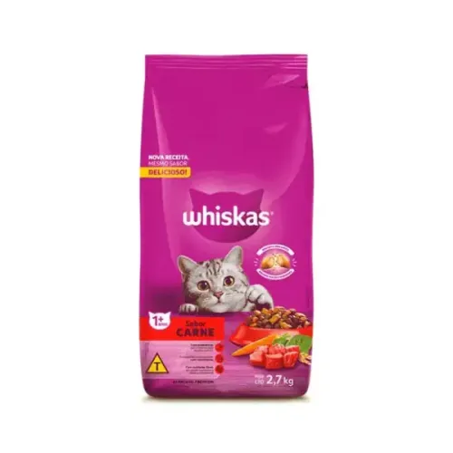 Whiskas Gatos Adultos Carne 2,7 kg