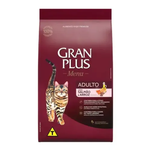 GranPlus Menu Gatos Adultos Salmão e Arroz 1 kg