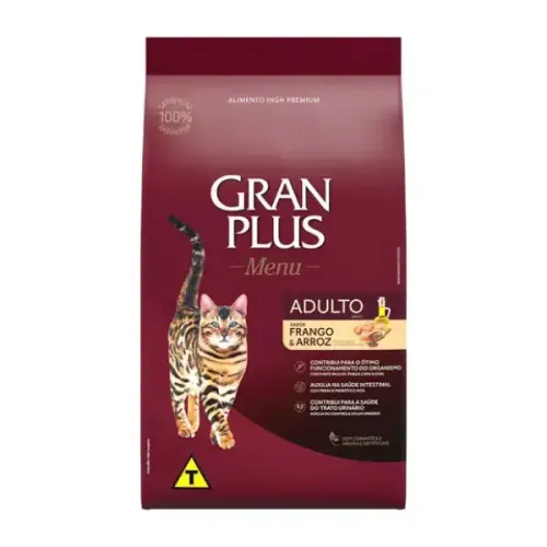 GranPlus Menu Gatos Adultos Frango e Arroz 1 kg