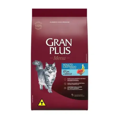GranPlus Gatos Castrados Atum e Arroz 3 kg