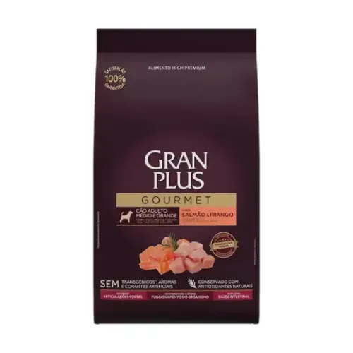 GranPlus Gourmet Cães Adultos Médio e Grande Salmão e Frango 10,1 kg