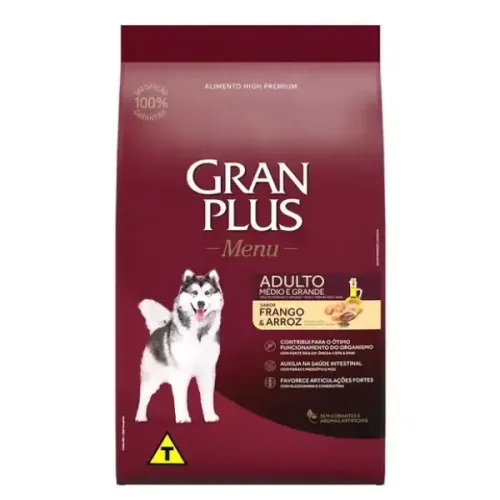 GranPlus Menu Cães Adultos Frango e Arroz 10,1 kg