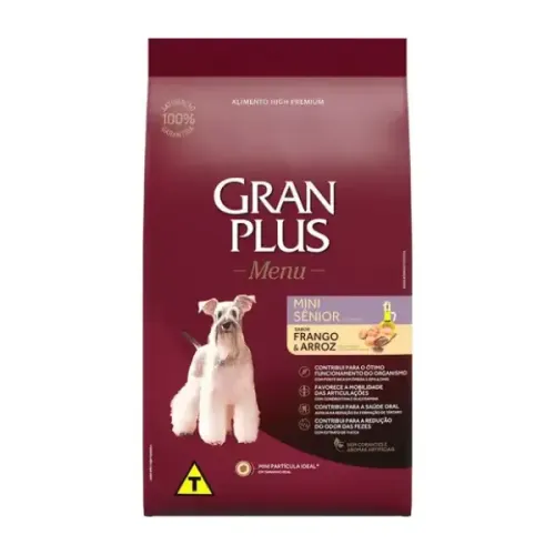 GranPlus Menu Cães Mini Sênior Frango e Arroz 10,1 kg