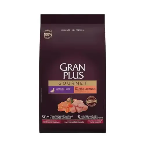 GranPlus Gourmet Gatos Filhotes Salmão e Frango 1 kg