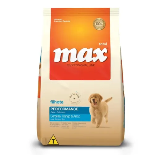 Max Cães Filhotes Cordeiro, Frango e Arroz 2 kg