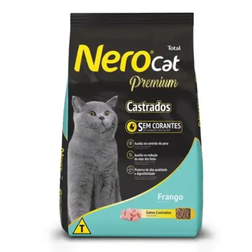 Ração Nero Premium Gatos Castrados Frango 10,1 Kg