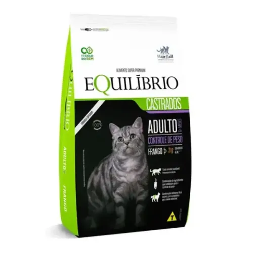Equilíbrio para Gatos Castrados Frango 1,5kg