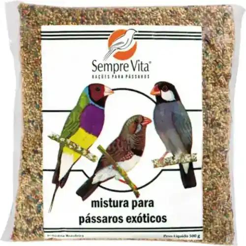 Mistura para Pássaros Exóticos Sempre Vita 500 g