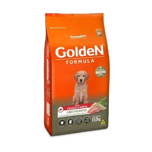 Golden Fórmula Cães Filhotes Frango e Arroz 15 kg