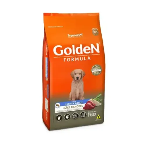 Golden Fórmula Para Cães Filhotes Carne E Arroz 15 Kg