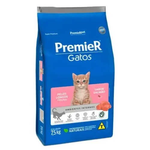 Premier Ambientes Internos Gatos Filhotes Pelos Longos 7,5 kg