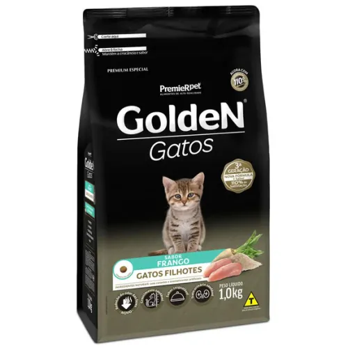 Golden Gatos Filhotes Sabor Frango 1 kg