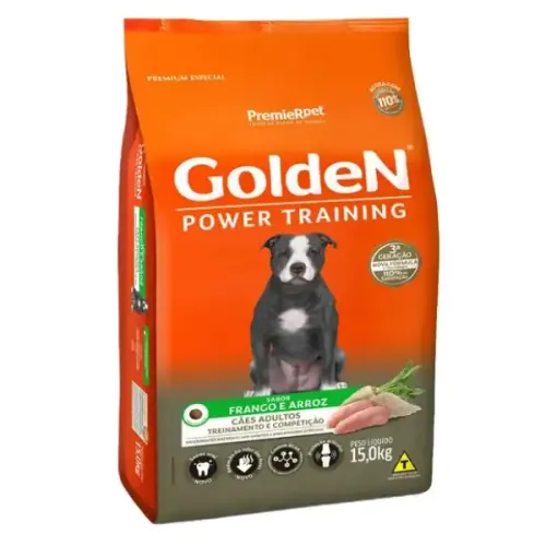 Golden Power Training Cães Adultos Frango e Arroz 15 kg