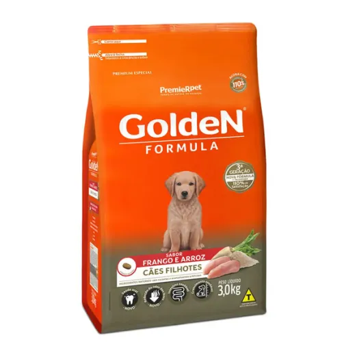 Golden Fórmula Cães Filhotes Frango E Arroz 3 Kg