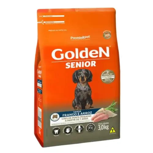 Golden Fórmula Sênior Raças Pequenas Frango e Arroz Mini Bits 3 kg