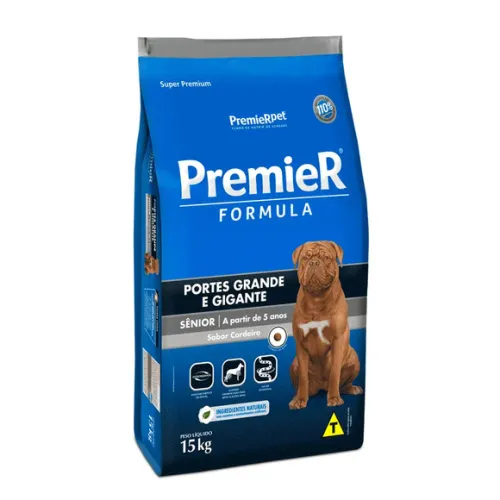 Premier Formula Cães Sênior Raças Grandes e Gigantes Cordeiro 15 kg