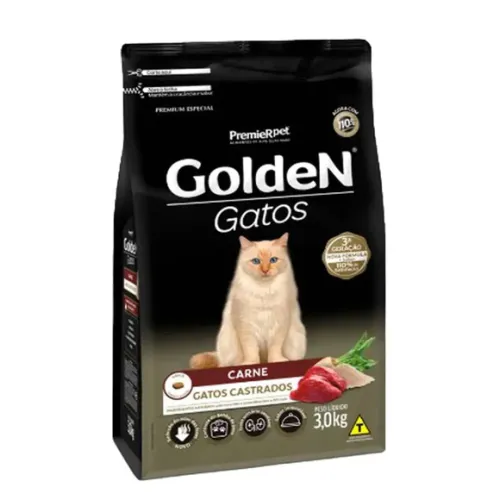 Golden Gatos Castrados Carne 3 kg