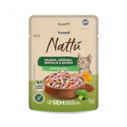 Premier nattu gourmet gatos fil fran-abob 70 g