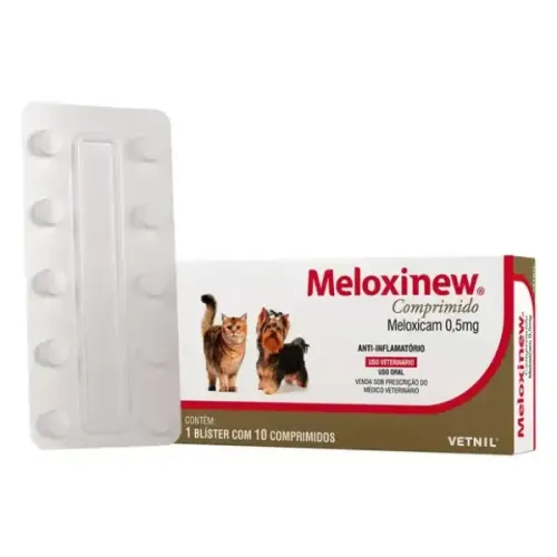 Anti-Inflamatório Meloxinew 0,5mg Vetnil 10 comprimidos
