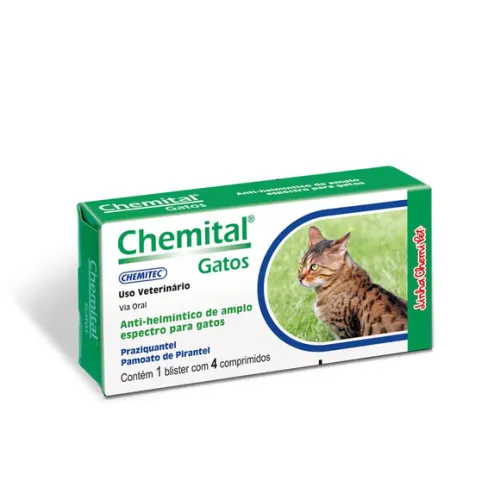 Chemital Gatos Chemitec 4 comprimidos