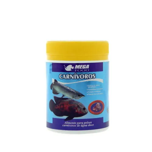 Ração para Peixes Carnívoros de Água Doce Mega Food 75g