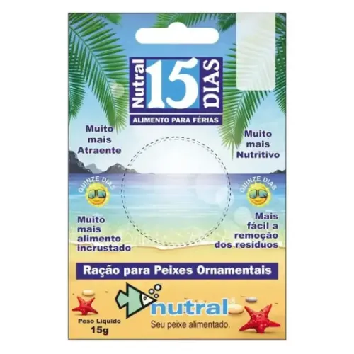 Ração Nutral Férias para Peixes Ornamentais 15g