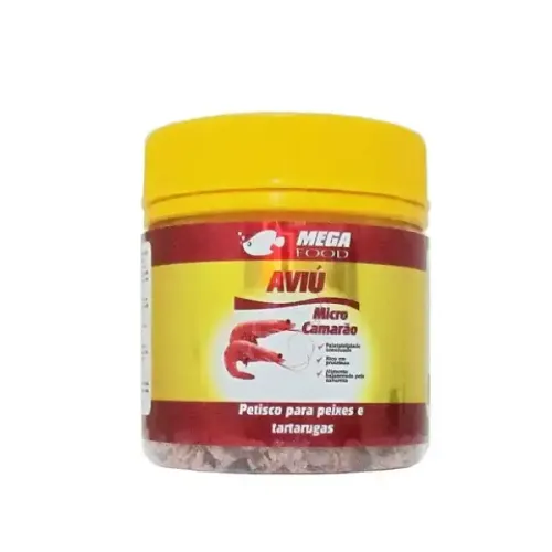 Petisco Aviú para Peixes e Tartarugas Mega Food 30g