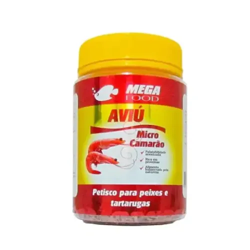 Petisco Aviú para Peixes e Tartarugas Mega Food 60g