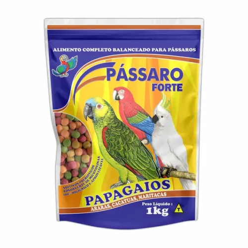 Alimento Extrusado para Papagaios Pássaro Forte 1 kg
