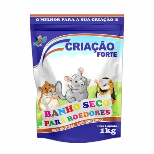 Banho Seco Para Chinchila e Hamster Criação Forte 1kg