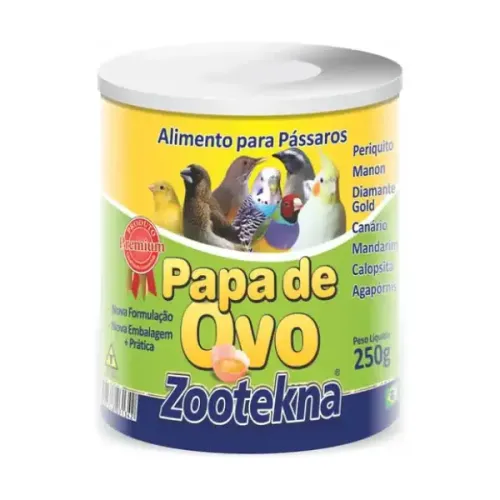 Papa de Ovos para Pássaros Zootekna 250g