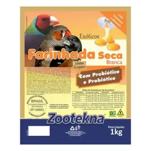 Farinhada Seca Premium Branca FSO-50 Zootekna 1kg