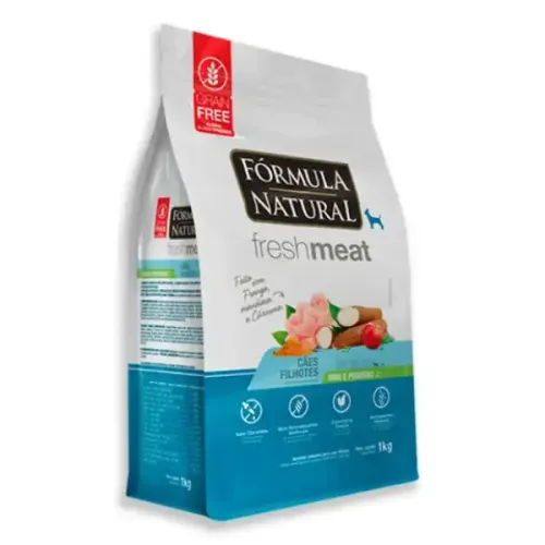 Fórmula Natural Fresh Meat Cães Filhotes Portes Mini e Pequeno Frango 1 kg