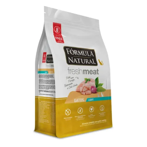 Fórmula Natural Fresh Meat Gatos Light Frango 7 kg pac. Indiv. de 500g