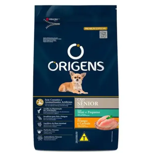 Origens Cães Senior Mini e Pequeno Frango e Cereais 1kg