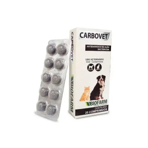 Antibiótico Carbovet Biofarm 20 comprimidos