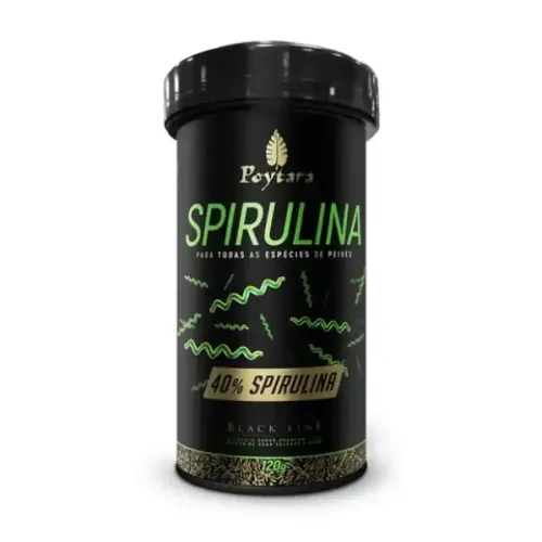 Ração Spirulina 40% Black Line Poytara 120 g
