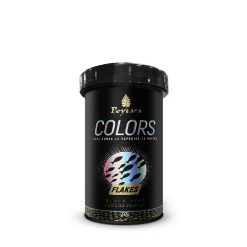 Ração Colors Flakes Black Line Poytara 30 g