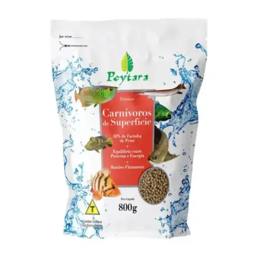 Ração Carnívoros de Superfície Poytara 800 g