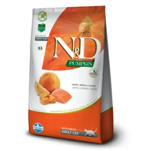 Farmina N&D Pumpkin Gatos Adultos Salmão e Laranja 400 g
