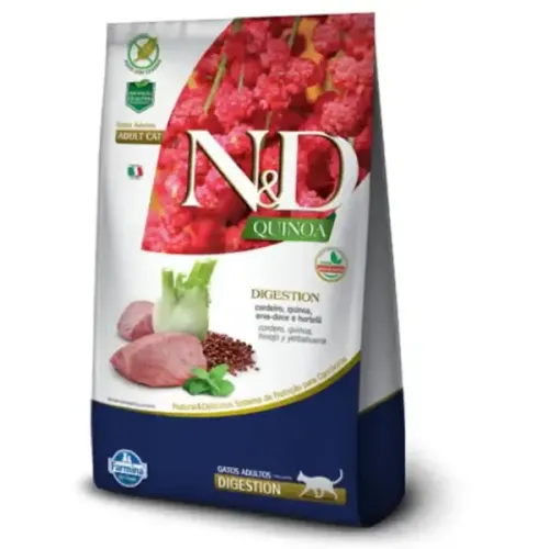 Farmina N&D Quinoa Gatos Adultos Digestion Cordeiro 400 g