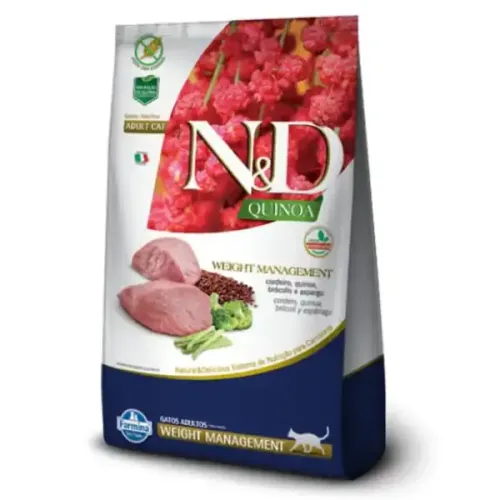 Farmina N&D Quinoa Gatos Adultos Weight Cordeiro 400 g