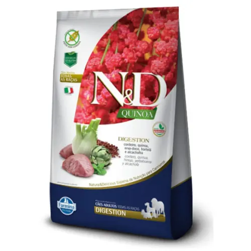 Farmina N&D Quinoa Cães Adultos Digestion Cordeiro 800 g